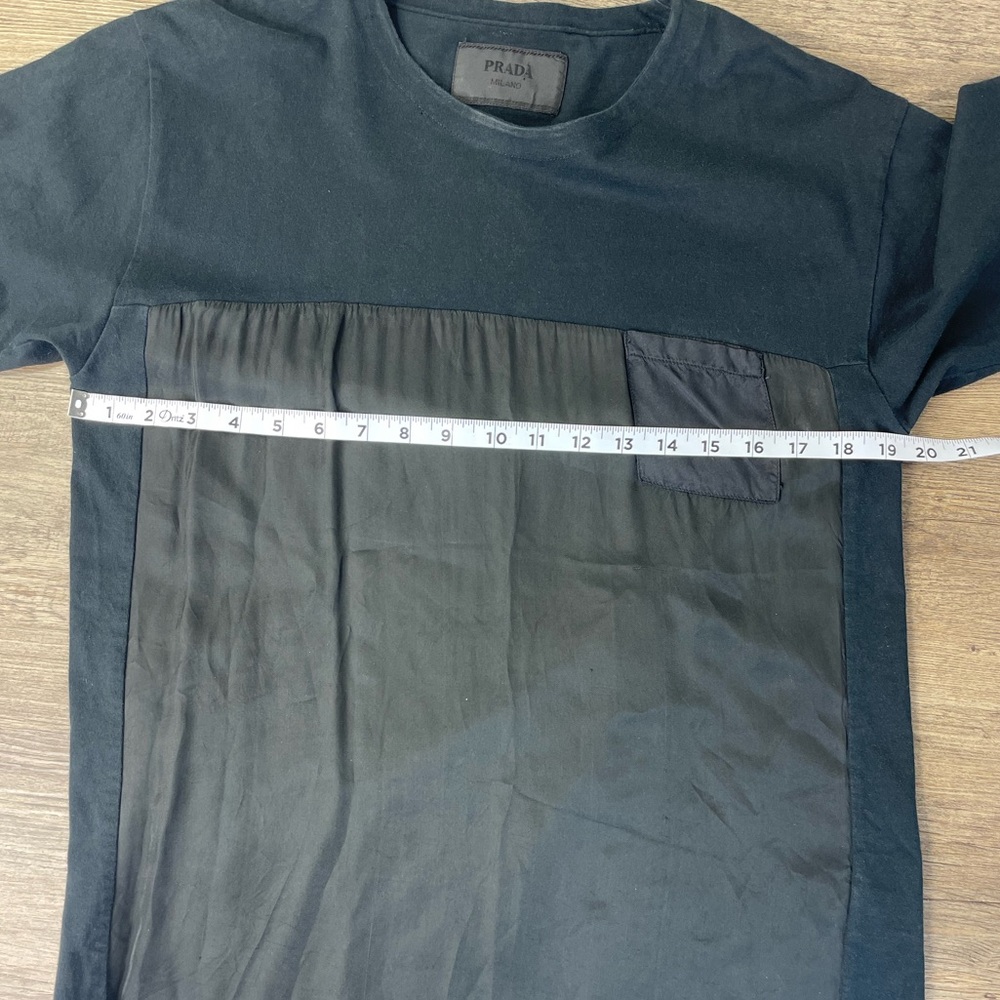 Prada Women’s Black Short Sleeve Shirt, Cotton Viscose, size Small - Picture 5 of 11